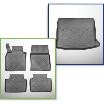 Súprava rohož do batožinového priestoru a autokoberčeky TPE na mieru do: Mazda C