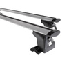 Základný nosič na strechu auta pre Peugeot Traveller Autobus (2016-....) - strieborný priečny nosič - montážne body - Hliník