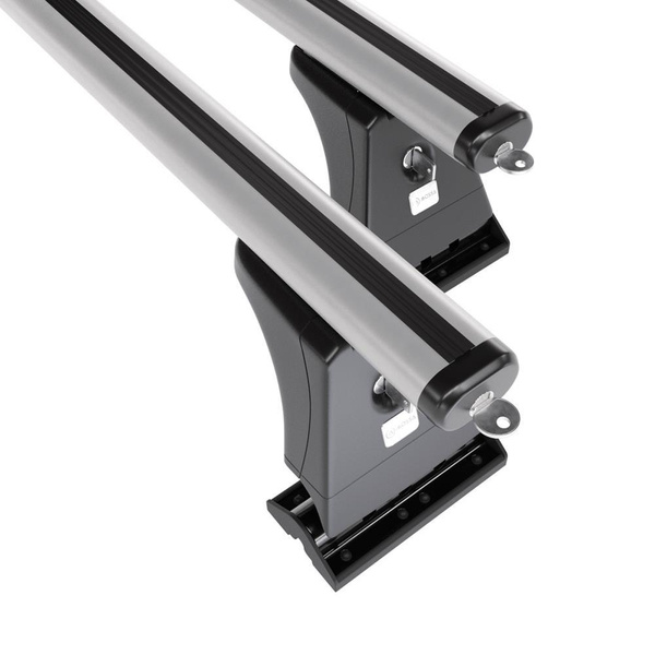 Základný nosič na strechu auta pre Renault Master Van (2010-2021) - strieborný priečny nosič - montážne body - Hliník