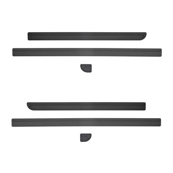 Čierne bočné lišty pre Volkswagen Transporter T5 Van (2004-2015) - (krátky rázvo