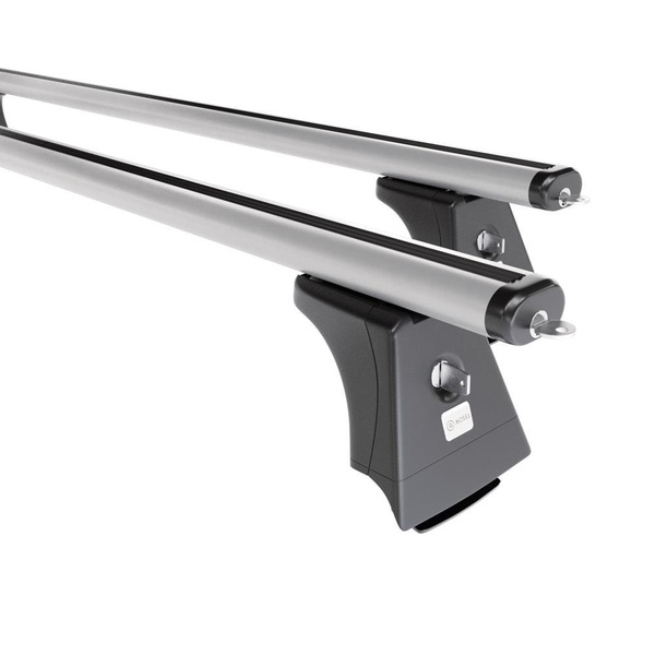 Základný nosič na strechu auta pre Toyota Avensis mk III Kombi (2009-2019) - strieborný priečny nosič - montážne body - Hliník