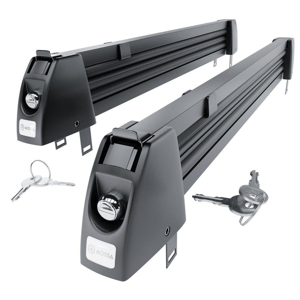 Držiak lyží na strešný nosič - Ski rack M-7703 - čierna - až 3 páry lyží alebo 2 snowboardy