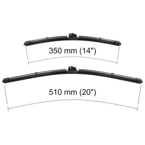 Automobilové stierače na predné sklo pre Smart Fortwo III Hatchback, Kabriolet (11.2014-2020) - ploché lišty