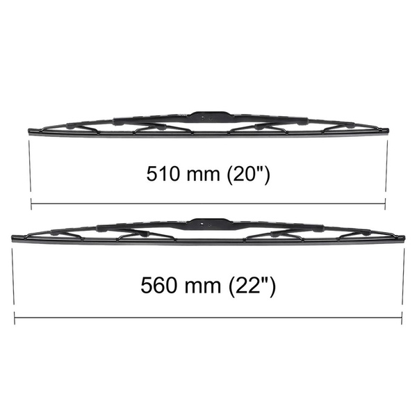 Automobilové stierače na predné sklo pre Chevrolet Evanda 0 Sedan (02.2003-09.2006) - štandard lišty