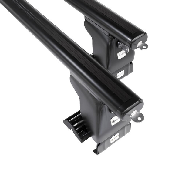 Základný nosič na strechu auta pre Audi A8 D3 Limuzína (2003-2010) - čierny priečny nosič - bez montážnych prvkov - Hliník