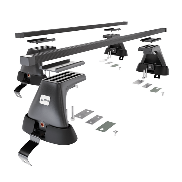 Základný nosič na strechu auta pre Volkswagen Passat B8 Sedan (2015-2023) - čierny priečny nosič - bez montážnych prvkov - Oceľ