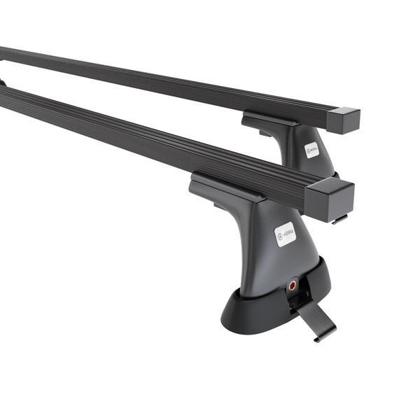 Základný nosič na strechu auta pre Citroen Berlingo mk I Van (2003-2010) - čierny priečny nosič - montážne body - Oceľ