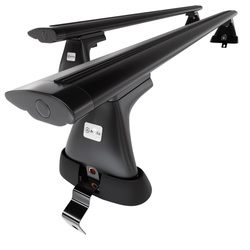 Základný nosič na strechu auta pre Skoda Superb III Liftback (2015-2024) - čierny priečny nosič - bez montážnych prvkov - Hliník