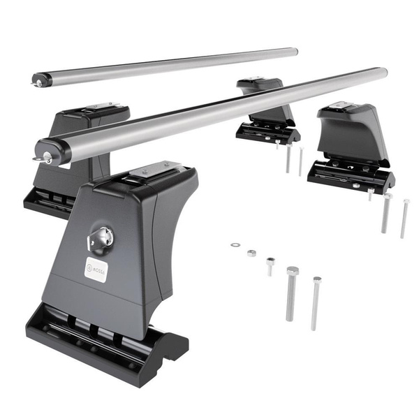 Základný nosič na strechu auta pre Renault Master Van (2010-2021) - strieborný priečny nosič - montážne body - Hliník