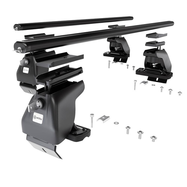 Základný nosič na strechu auta pre DS 4 Hatchback (2011-2018) - čierny priečny nosič - bez montážnych prvkov - Hliník