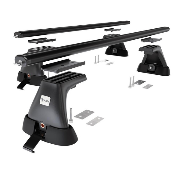 Základný nosič na strechu auta pre Toyota RAV4 mk II SUV (2000-2005) - čierny priečny nosič - montážne body - Hliník