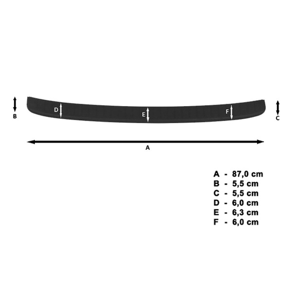 Čierny kryt zadného nárazníka pre Hyundai Ioniq Hatchback (2016-....)
