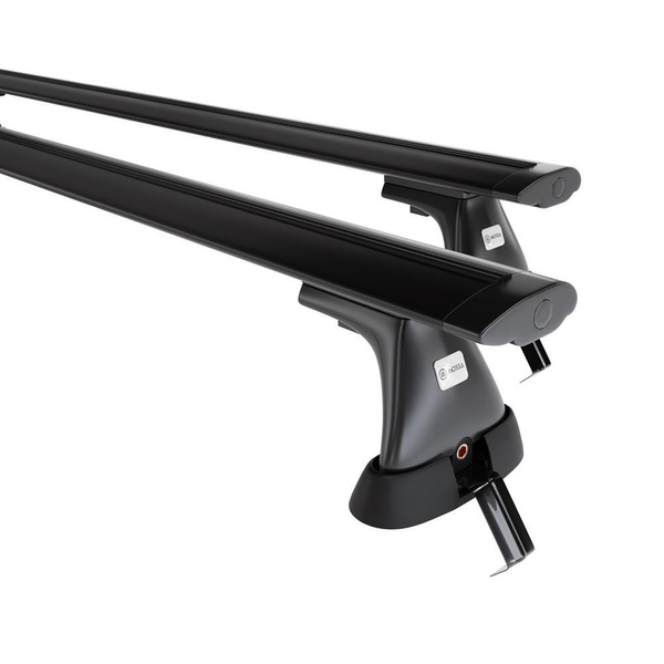 Základný nosič na strechu auta pre Alfa Romeo 166 Sedan (2004-2007) - čierny priečny nosič - bez montážnych prvkov - Hliník