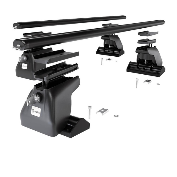 Základný nosič na strechu auta pre Mercedes-Benz Vito W639 Van (2003-2014) - čierny priečny nosič - T-profil - Hliník