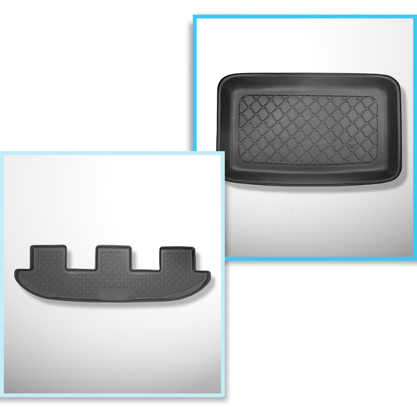 Súprava rohož do batožinového priestoru a autokoberčeky TPE na mieru do: Seat Alhambra II Van (09.2010-03.2022)