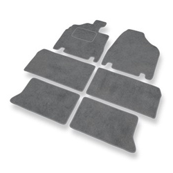 Velúrové koberčeky pre Kia Carnival II MPV (2006-2010) - šedá
