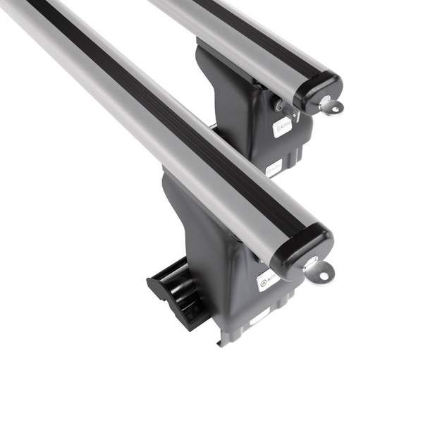 Základný nosič na strechu auta pre Ford Focus mk I Hatchback (1998-2004) - strieborný priečny nosič - bez montážnych prvkov - Hliník