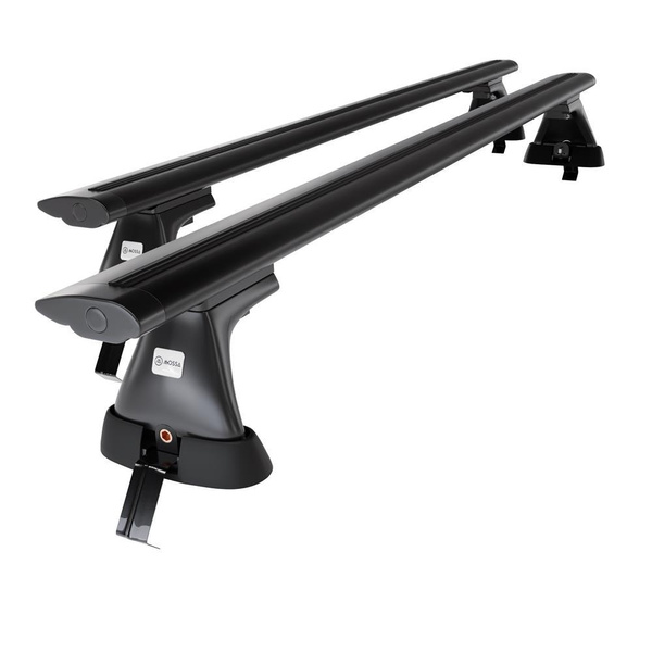 Základný nosič na strechu auta pre Alfa Romeo 166 Sedan (2004-2007) - čierny priečny nosič - bez montážnych prvkov - Hliník