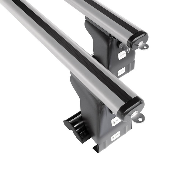 Základný nosič na strechu auta pre Hyundai Matrix MPV (2001-2010) - strieborný priečny nosič - bez montážnych prvkov - Hliník