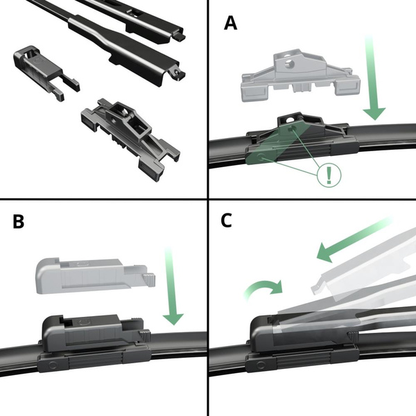 Automobilové stierače na predné sklo pre Renault Koleos 0 SUV (09.2008-2015) - ploché lišty