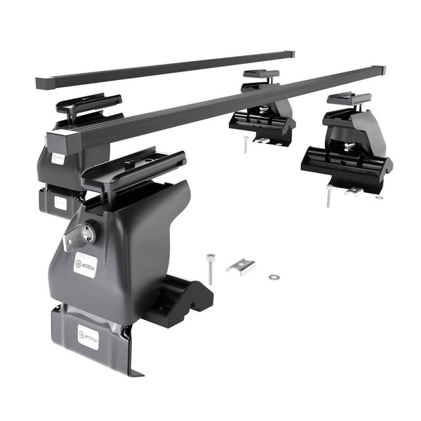 Základný nosič na strechu auta pre Alfa Romeo 147 Hatchback (2001-2010) - čierny priečny nosič - bez montážnych prvkov - Oceľ
