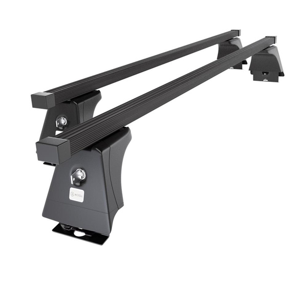 Základný nosič na strechu auta pre Peugeot Boxer III Autobus (2014-....) - čierny priečny nosič - montážne body - Oceľ