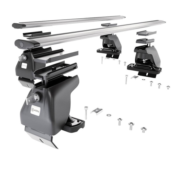 Základný nosič na strechu auta pre Citroen DS4 Hatchback (2011-2018) - strieborný priečny nosič - bez montážnych prvkov - Hliník