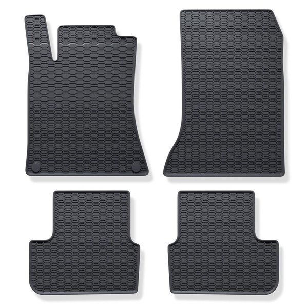 Gumové autokoberce pre Mercedes-Benz GLA X156 SUV (2013-2019) - čierna - 4 ks