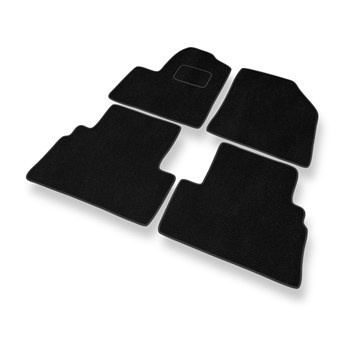 Velúrové koberčeky pre Ford Transit Connect Van (2003-2014) 5-miestny - čierna
