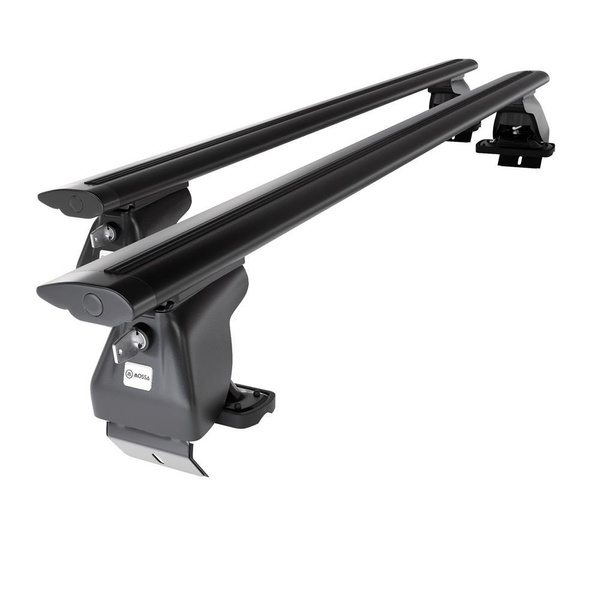 Základný nosič na strechu auta pre Renault Captur I SUV (2013-2019) - čierny priečny nosič - bez montážnych prvkov - Hliník