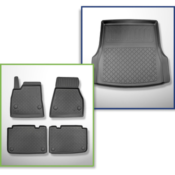 Súprava rohož do batožinového priestoru a autokoberčeky TPE na mieru do: Tesla M