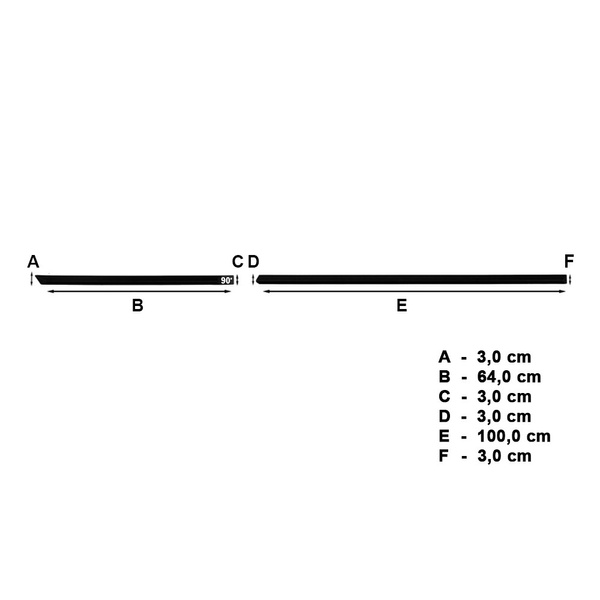 Čierne bočné lišty pre Mercedes-Benz Trieda E Sedan (2017-....) - (dĺžka líšt: 1000mm; 640mm)