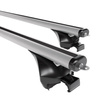 Základný nosič na strechu auta pre Seat Altea XL MPV (2006-2015) - strieborný priečny nosič - integrované zábradlia - Hliník