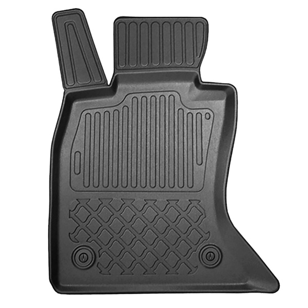 Koberčky TPE pre BMW Seria 5 F11 Touring (2013-04.2017) - X-drive; vzdialenosť medzi koľajnicami predných sedadiel (zozadu) 365 mm