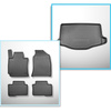 Súprava rohož do batožinového priestoru a autokoberčeky TPE PREMIUM na mieru do: SsangYong Tivoli X150 Crossover (01.2022-....) - horný batožinový priestor (s multifunkčnou podlahou); pravý a ľavý odnímateľný výklenok