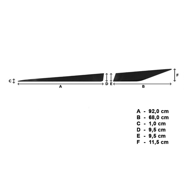 Čierne bočné lišty pre Lexus NX SUV (2014-....)