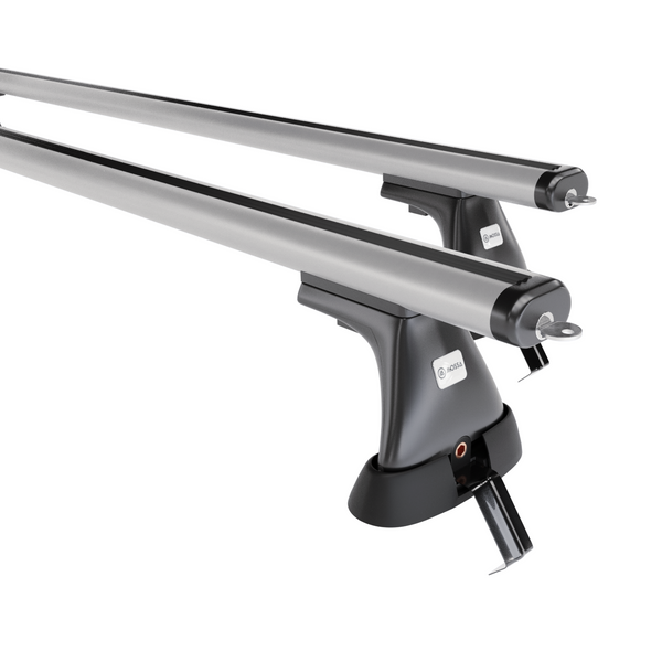 Základný nosič na strechu auta pre Alfa Romeo 166 Sedan (2004-2007) - strieborný priečny nosič - bez montážnych prvkov - Hliník