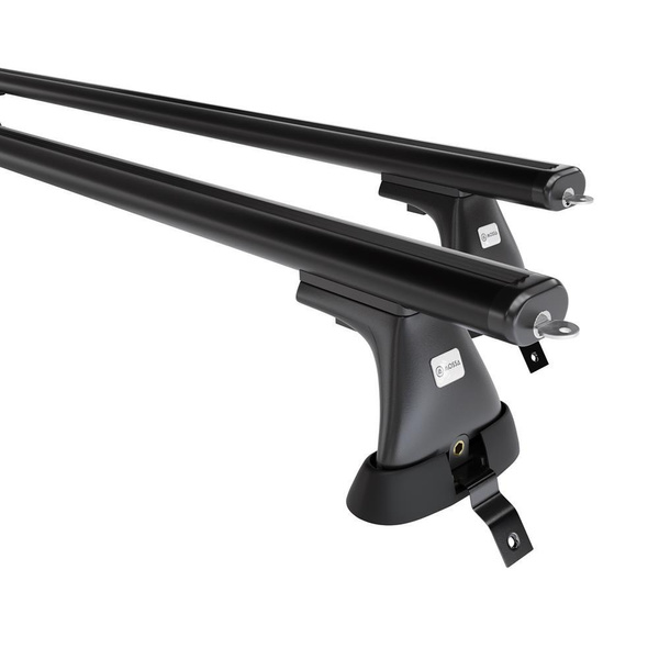 Základný nosič na strechu auta pre Dacia Sandero mk I Hatchback (2007-2012) - čierny priečny nosič - bez montážnych prvkov - Hliník