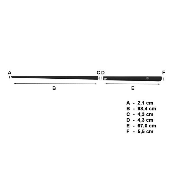 Čierne bočné lišty pre Honda Accord Tourer (2008-2015) - (dĺžka líšt: 984mm; 670mm)