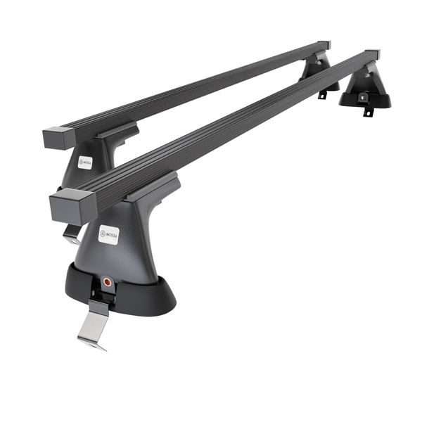 Základný nosič na strechu auta pre Skoda Fabia mk III Hatchback (2015-2021) - čierny priečny nosič - bez montážnych prvkov - Oceľ