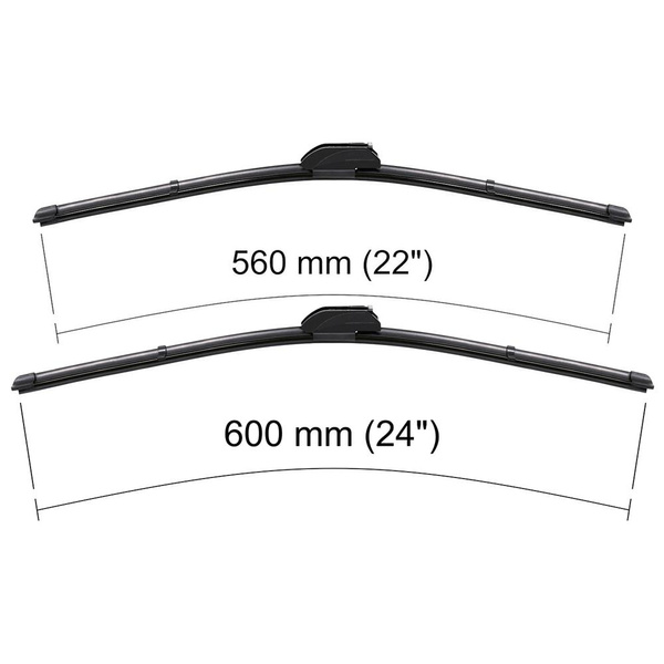 Automobilové stierače na predné sklo pre Chrysler Sebring 0 Kupé, Kabriolet, Sedan (09.2006-2010) - ploché lišty