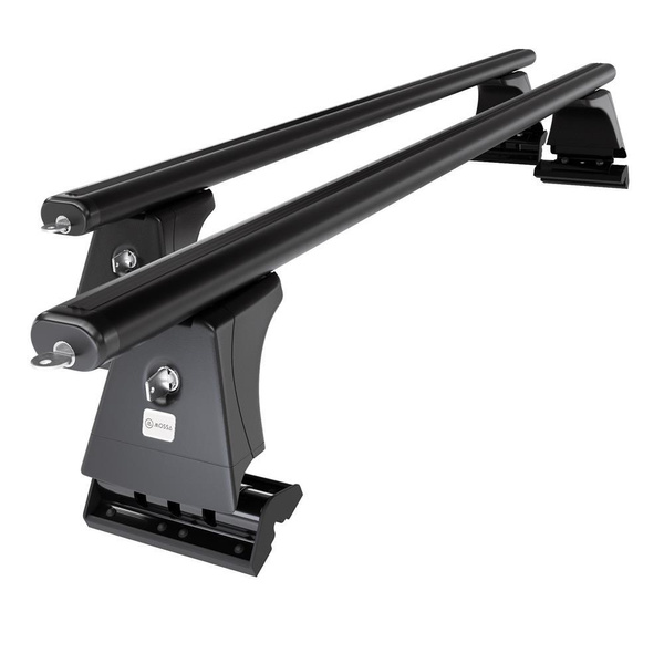 Základný nosič na strechu auta pre BMW Seria 7 G11 Sedan (2015-2022) - čierny priečny nosič - montážne body - Hliník