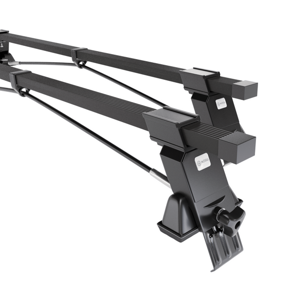 Základný nosič na strechu auta pre Skoda Octavia mk II Kombi (2005-2007) - čierny priečny nosič - bez montážnych prvkov - Oceľ
