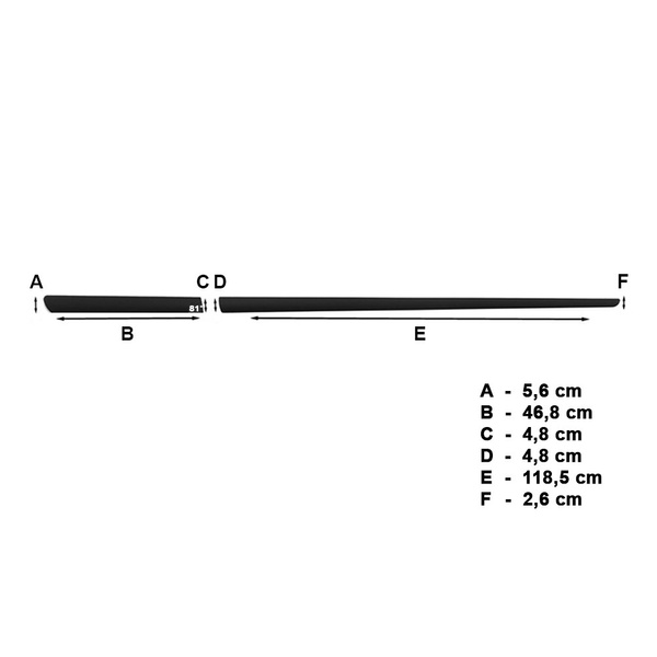 Čierne bočné lišty pre Honda Civic Hatchback (3 dvere) - (2006-2011)