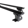Základný nosič na strechu auta pre Nissan Primastar Van (2002-2006) - čierny priečny nosič - montážne body - Hliník