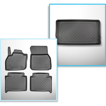 Súprava rohož do batožinového priestoru a autokoberčeky TPE na mieru do: Renault