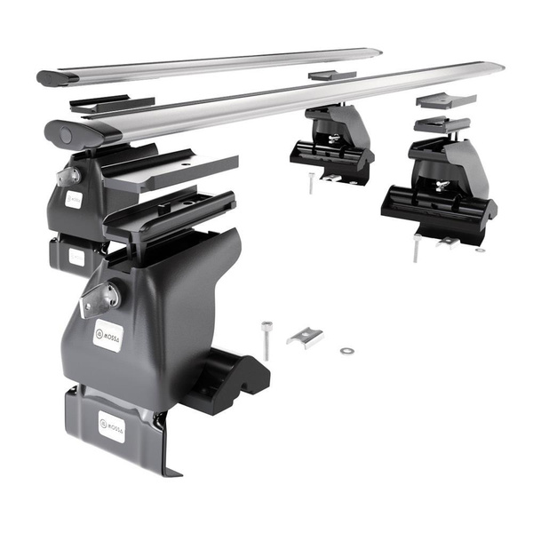 Základný nosič na strechu auta pre Seat Mii Hatchback (2012-2019) - strieborný priečny nosič - bez montážnych prvkov - Hliník