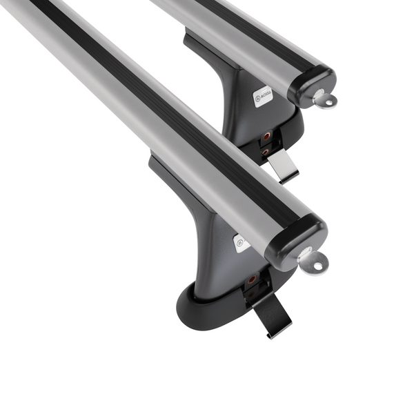 Základný nosič na strechu auta pre Citroen Berlingo mk I Van (2003-2010) - strieborný priečny nosič - montážne body - Hliník