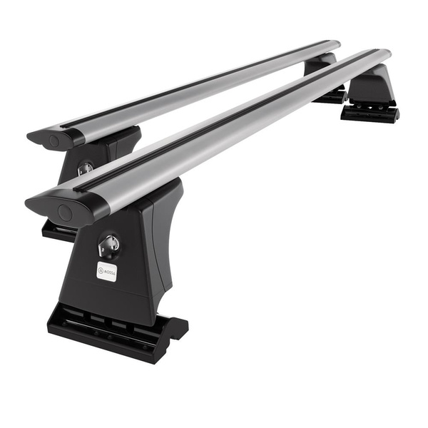 Základný nosič na strechu auta pre Citroen C6 Sedan (2005-2012) - strieborný priečny nosič - montážne body - Hliník