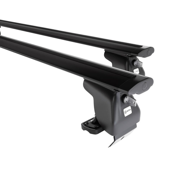 Základný nosič na strechu auta pre Renault Captur I SUV (2013-2019) - čierny priečny nosič - bez montážnych prvkov - Hliník